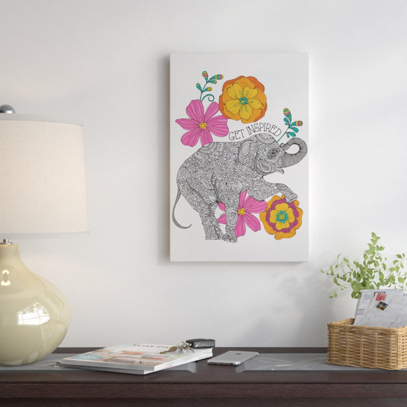 «Get Inspired», impression sur toile tendue, H 26 po x l 18 po x P 1,5 po, Toile avec cadre noir