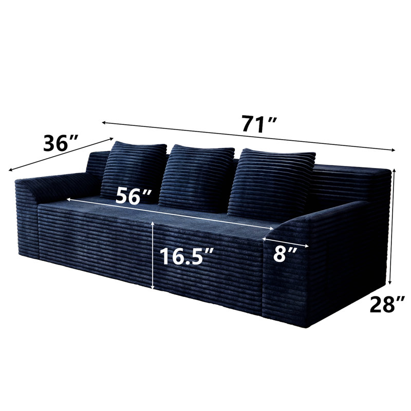 Canapé-lit pour un confort multi-scène, Bleu vieilli
