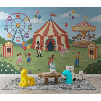 Carnival Wallpaper Circus Ferris Wheel Removable Wall Decor