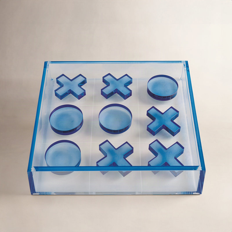 2 Player Acrylic Tic Tac Toe, Blue
