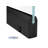 FHC R4T34MBL Tapered Door Rail With Lock, Aluminum Material, 35-3/4" Length, Matte Black Finish