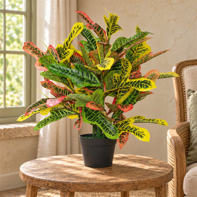65 cm H Faux Foliage and evergreen Plant in Plastic Pot Liner