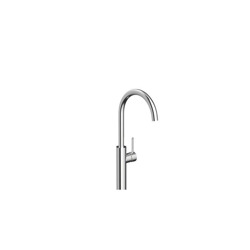Robinet de baignoire autoportant 38,68 po avec douche à main Badeloft AT-05-PC en chrome poli, Chrome poli