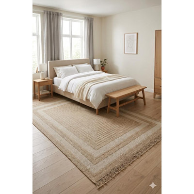 White textured flatweave machine-woven polypropylene area rug