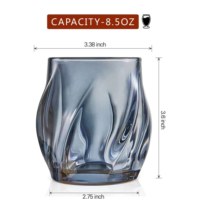 Brydin 8.5oz. Handmade Whiskey Glass Set
