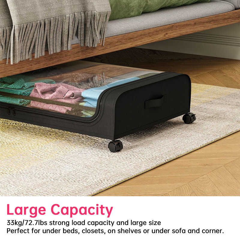 Rebrilliant Fabric Underbed Storage, Black