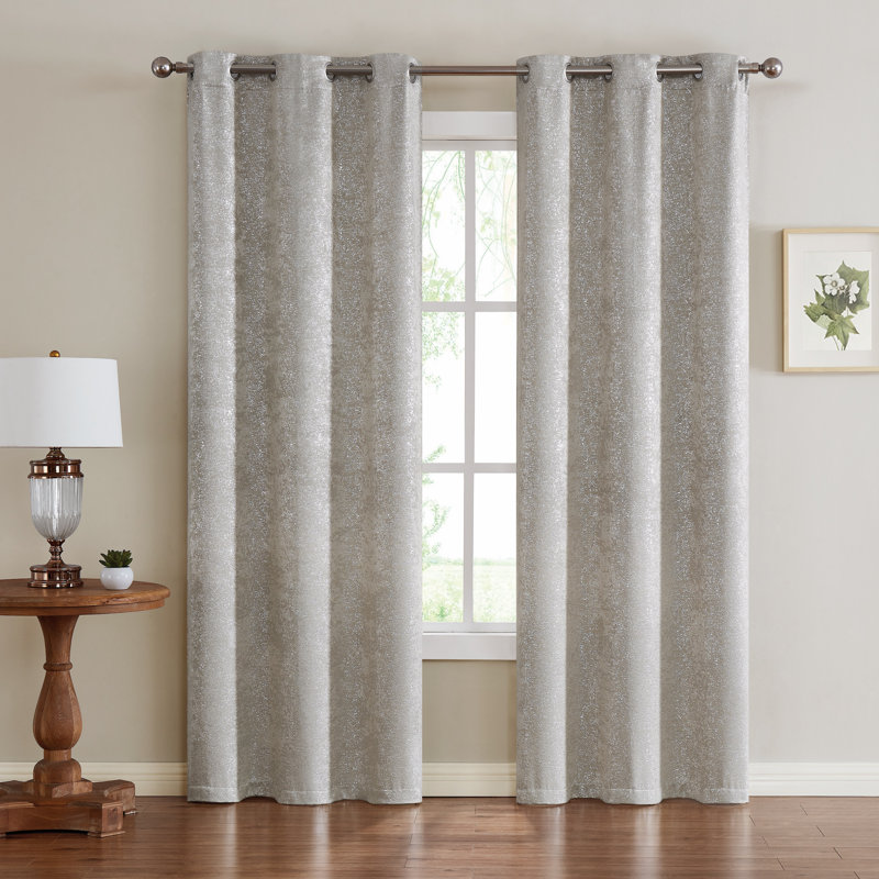 Thermal Insulated Blackout Curtains Bedroom Window Curtain Panels Living RoomBlackout, Shimmering Sand, 38'' W x 84'' L