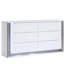 Commode lune lisse blanche avec DEL