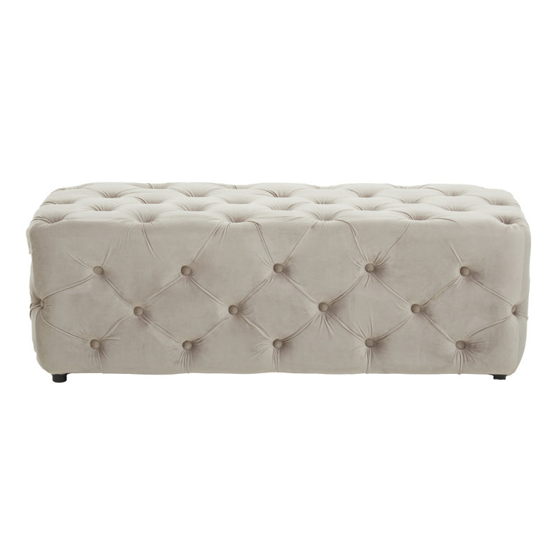 Fason Polyester Blend Upholstered Bench, Mink