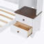 Lit plateforme en bois avec bibliothèque de chevet et tablette de rangement One-in-All 2-2048744105