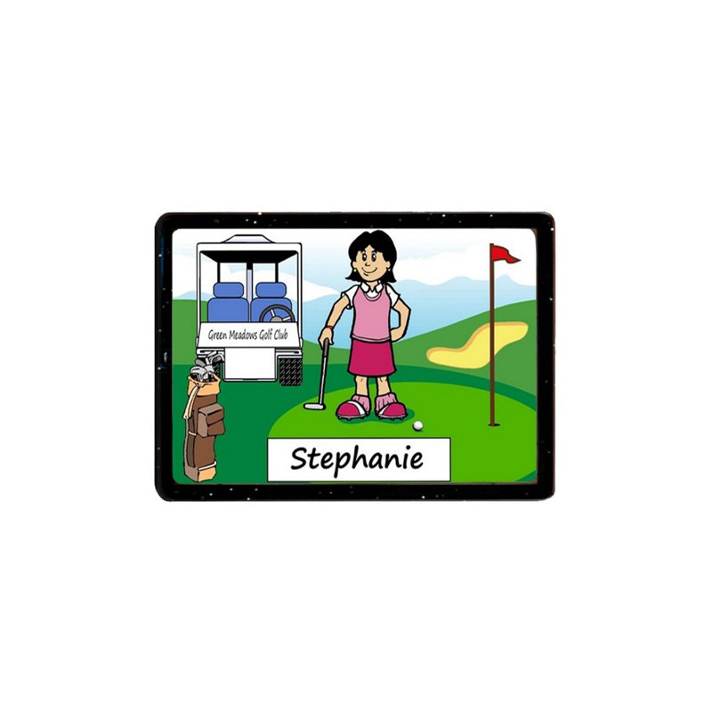 Golfeur personnalisé - aimant en acrylique pour femme - excellent cadeau!, Oui