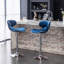 Tabouret de bar pivotant rembourré en velours, ensemble de 2