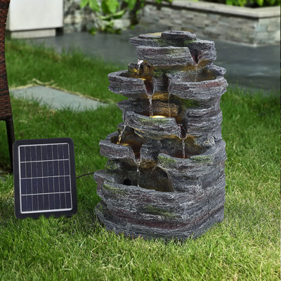 Pudalov Outdoor Weather Resistant Cascade Fountain