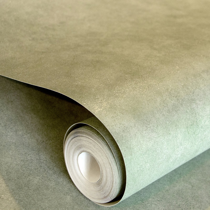 Urban Classics Collection Portobello Abstract Texture Metallic Shimmer Wallpaper Roll, Green