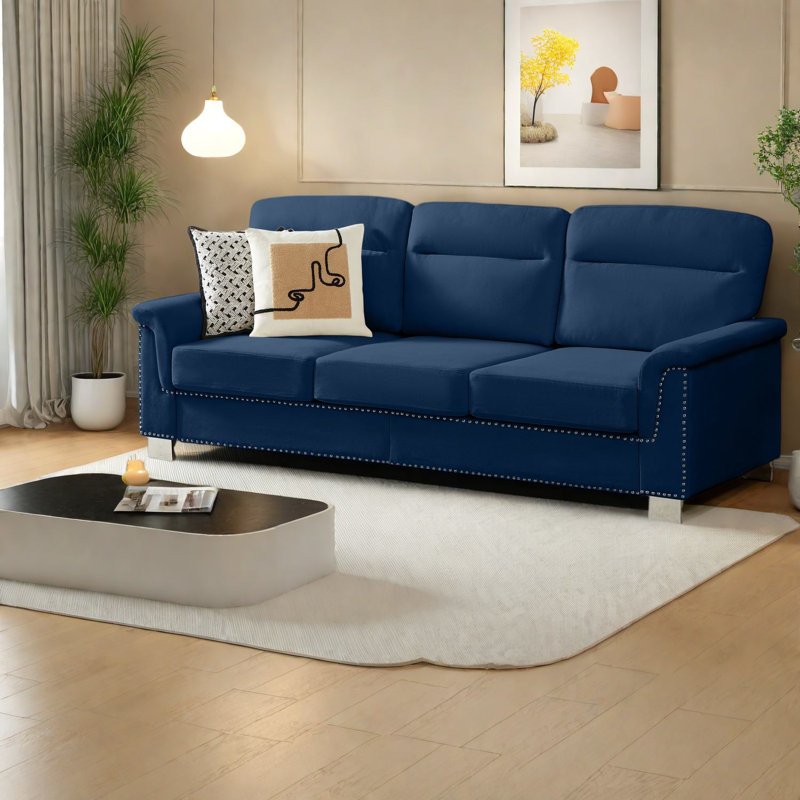 Canapés modernes confortables, tissu polaire, conception élégante pour la maison