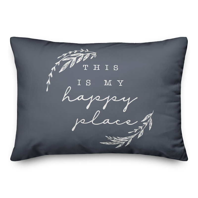 Outdoor Reversible Throw Pillow, Ardoise, H 18 po x l 25 po