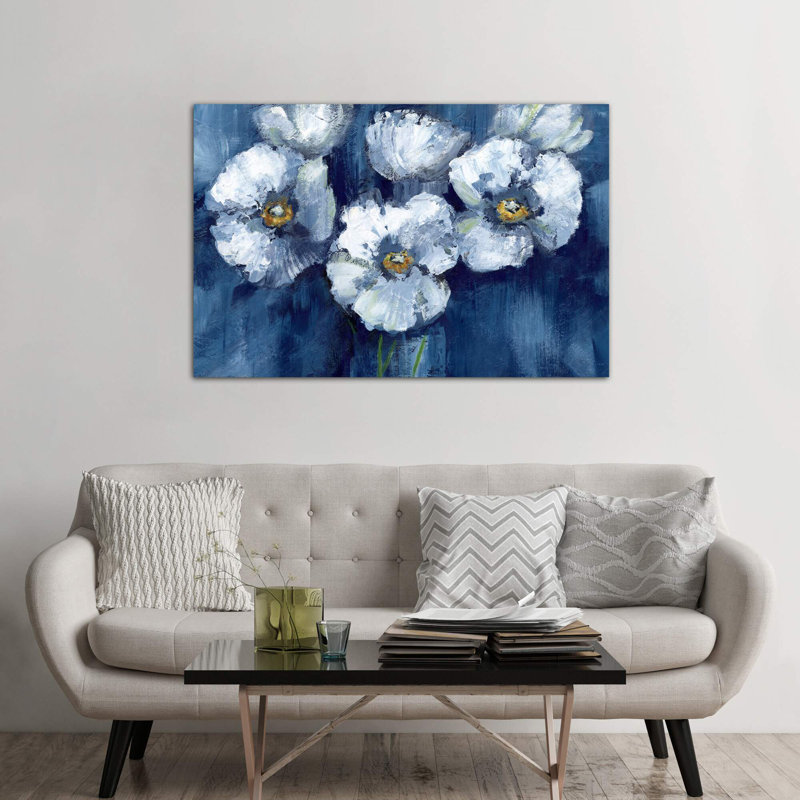 Blooming Poppies by Nan - Wrapped Canvas Painting, 66.04 cm H x 45.72 cm W x 1.91 cm D