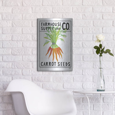 Luxe Metal Art 'Kitchen Garden Seed Packet 4' by Melissa Averinos Metal Wall Art