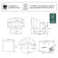 Chaise de meuble-lavabo pivotante rembourrée avec coussin-1813012108