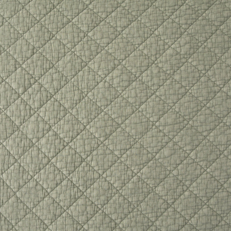 Stonewashed Cotton Gauze Solid Color Classic Casual Modern Rustic Quilt Set, King Quilt + 2 King Shams, Celadon