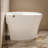 Hugo H Power Flush Tankless Toilet 7" Back Outlet 1 GPF Non-Electric Toilet With Integrated Tank And Manual Bidet In Glossy White