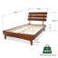 Lit plateforme en bois massif avec tête de lit ajustable Caden, style Mid-Century moderne-1991240172-1991240163