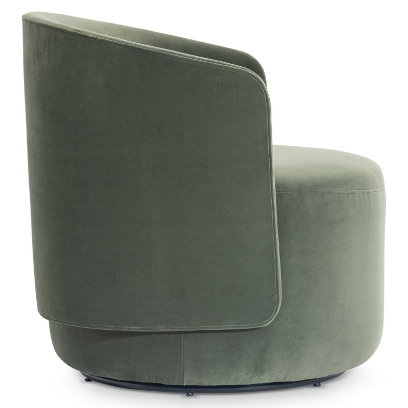 Crosby Swivel Barrel Chair, Green