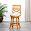 Tabouret de bar de 30 po au fini naturel avec siège captivant en tissu beige à hauteur d'assise, d'apparence et de confort-118039519-118039523