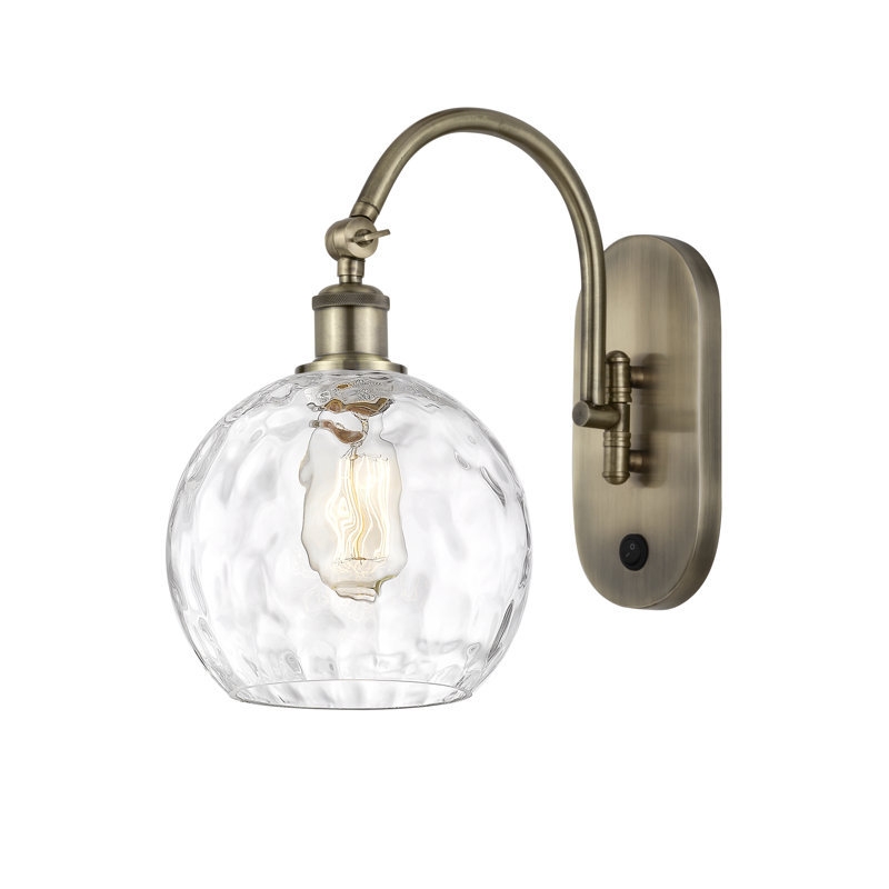 Bras pivotant en acier Ambrosane, Laiton antique, Ampoule non incluse, H 13,75 po x l 8 po x P 14 po
