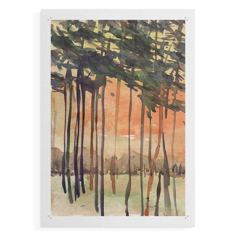 Entre les arbres II - impression sur toile seulement - non encadrée, H 12 po x l 8 po