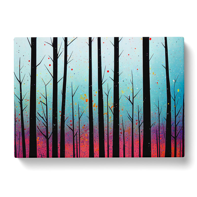 Summer Forest Splatter Vol.2 Abstract - Wrapped Canvas