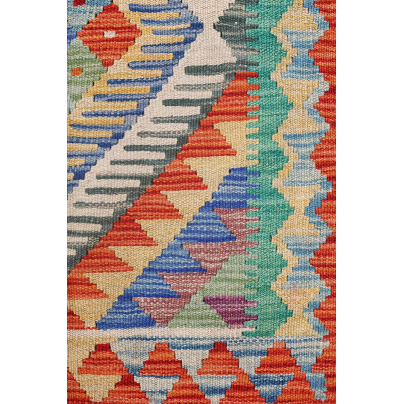 Kilims, Flatweaves And Dhurries Flatweave Oriental Area Rug in Orange