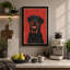 Red Mouth Dog Modern - Wrapped Canvas-941291105-941291109