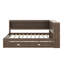 Lit de jour avec tablettes de rangement, USB, DEL et lit gigogne-1855126636