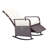 Outsunny Wicker Outdoor Rocking Chair, Patio Recliner with Adjustment Backrest, PE Rattan Lounge Chair with Adjustable Footrest and Cushions for Garden, Backyard, Porch-44620484