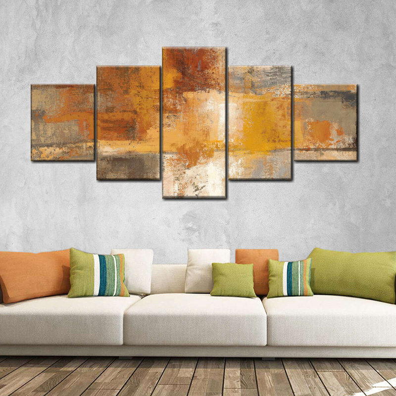 «Silver and Amber», reproduction d'art sur toile, H 55 po x l 24 po x P 1,25 po