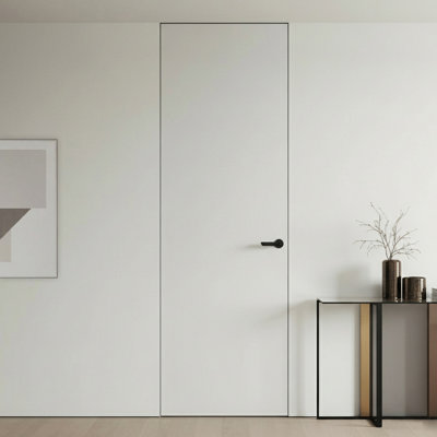 Flush with Wall Interior Door Filo Muro White