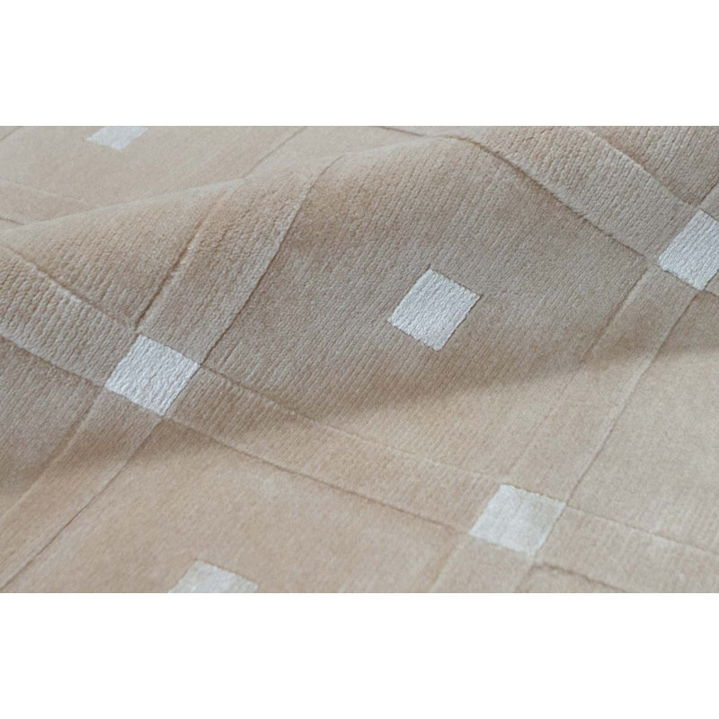 Geometric Area Rug in Camel