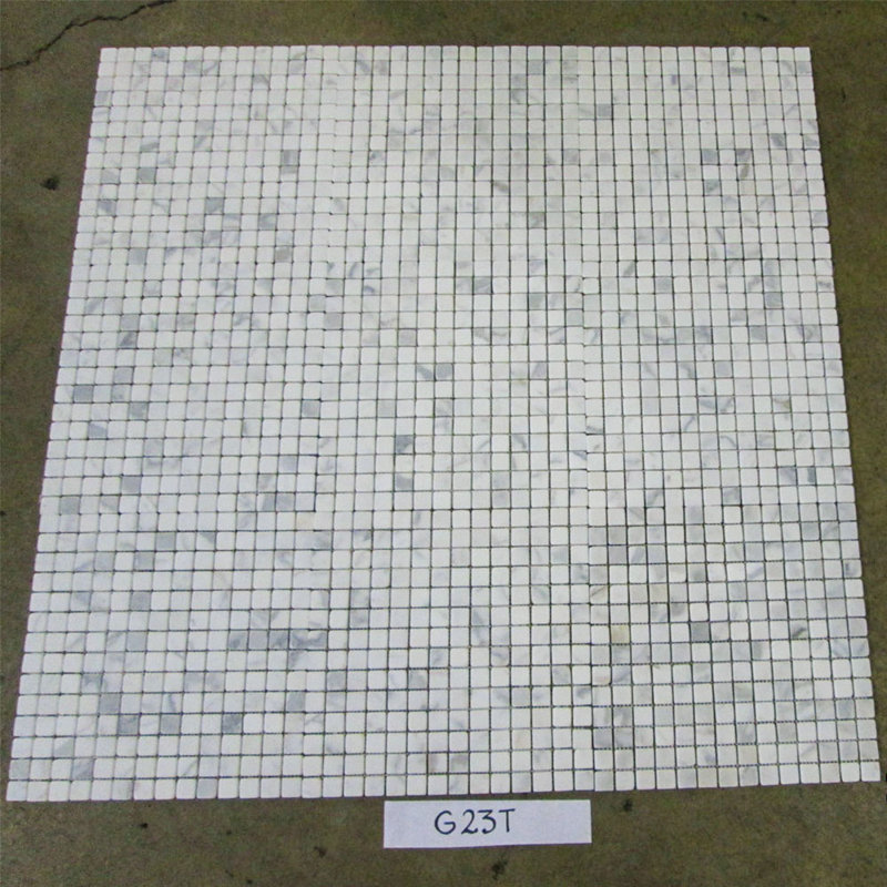 Calacatta 12" x 12" Marble Mosaic Tile, Gray