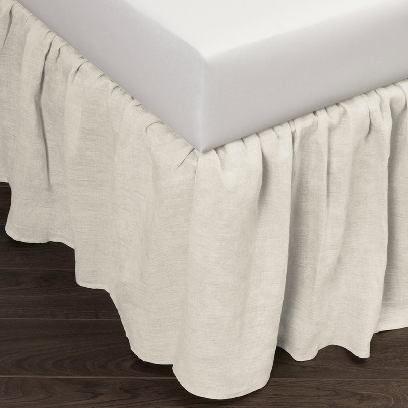 Linen Ruffled Bed Skirt, Twin