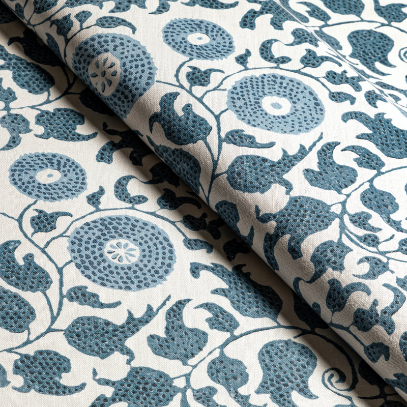 Eldora Print Fabric, Slate