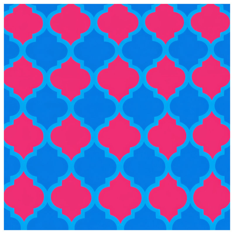 Coussins Blue Trellis, 14 x 14 inches