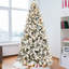 Arbre de Noël enneigé 8 pi avec 470L lumières DEL colorées et boule G45-758291247