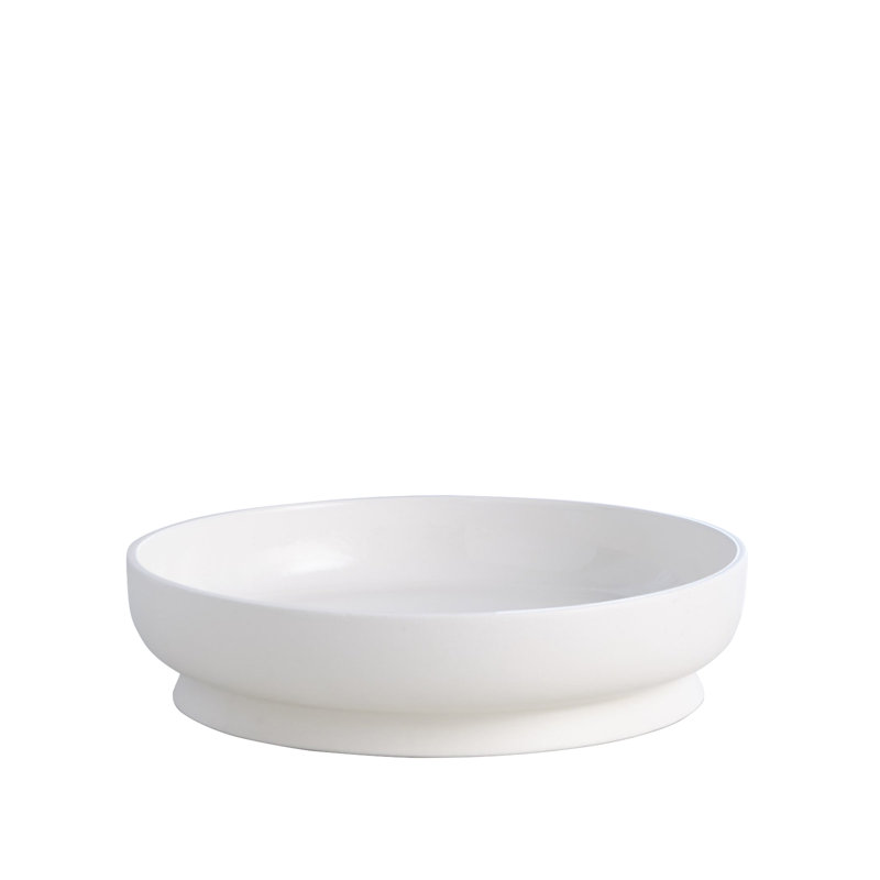 Encircle Tazza, 3" H x 13" W x 13" D, Chalk