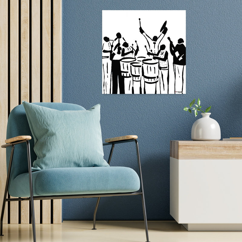 Grayscale Band 2, art contemporain abstrait, H 18 po x l 18 po