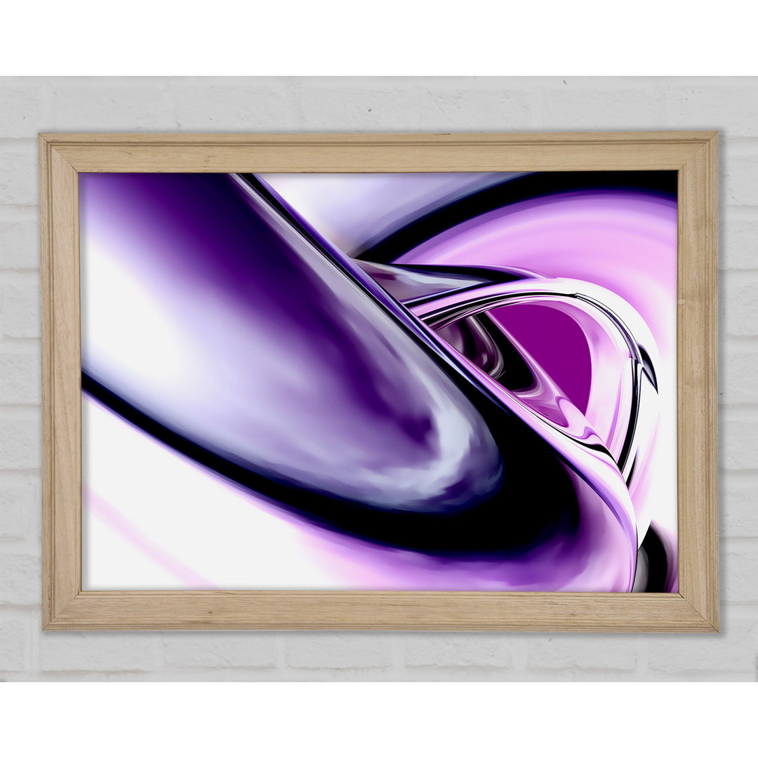 Gerahmtes Wandbild Purple Time Tunnel