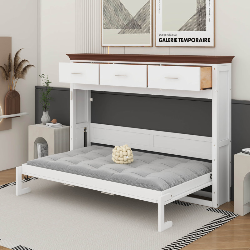 Twin Size Murphy Bed With Drawers