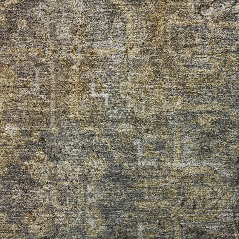 Tapis oriental à poils longs de qualité supérieure lavable à la machine ADS571, Chocolate, 10' x 14'