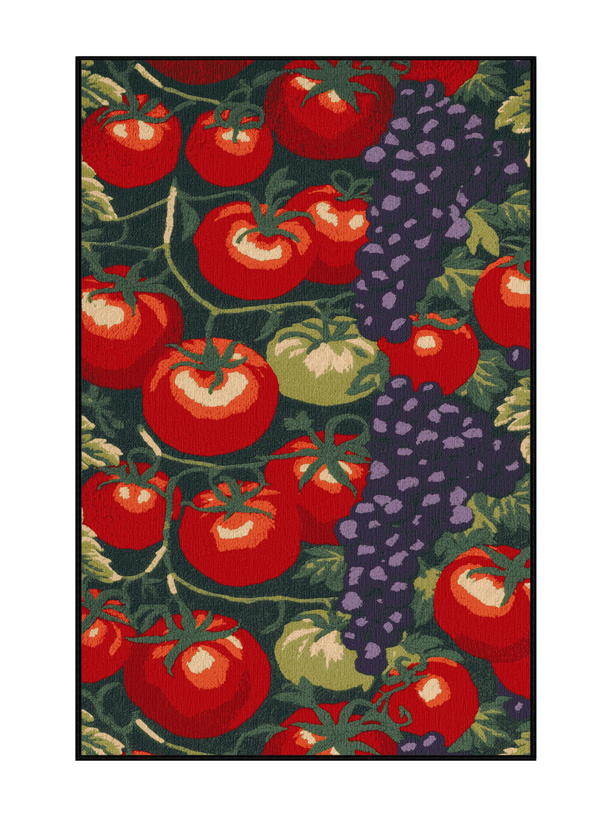 One Allium Way® Washable Tomato Grape Vegetables Area Rug | Wayfair