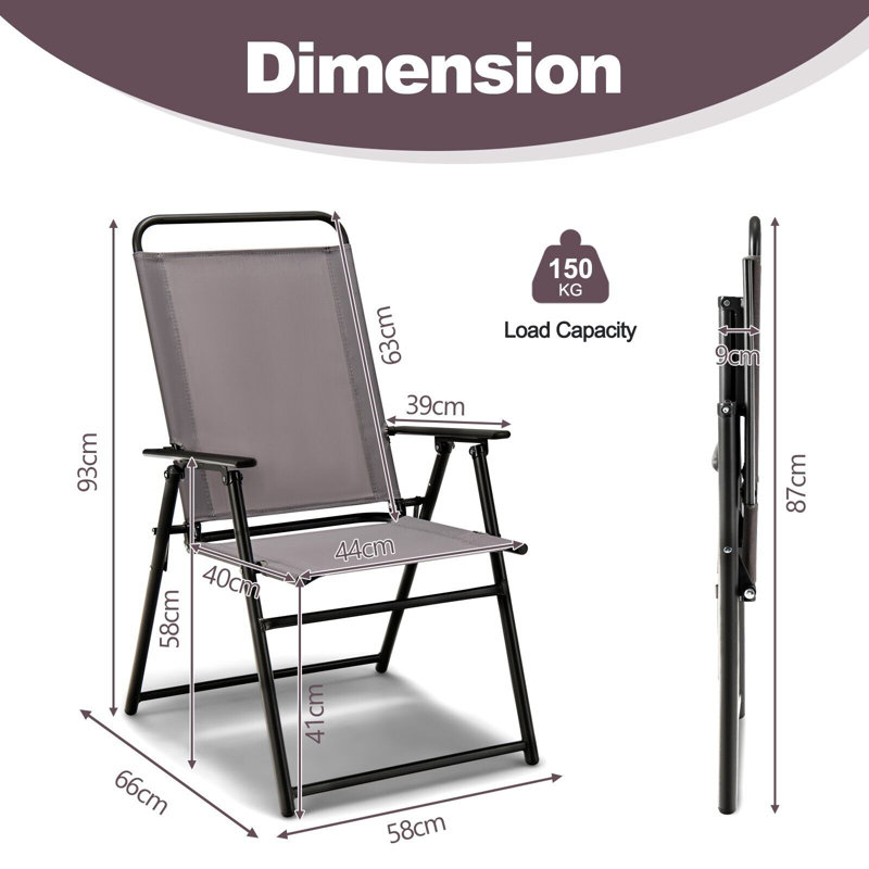 Raaniya Fabric Camping / Beach Folding Chair Folding Chair Set